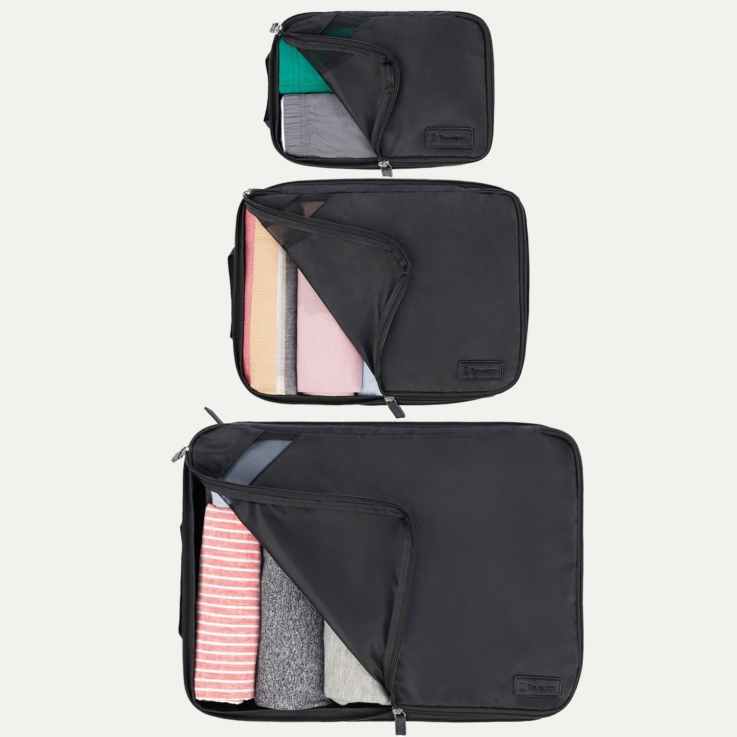 Travelpro® EssentialsTM 3 Pack Expandable/Compressible Packing Cube Set (M/L/XL)